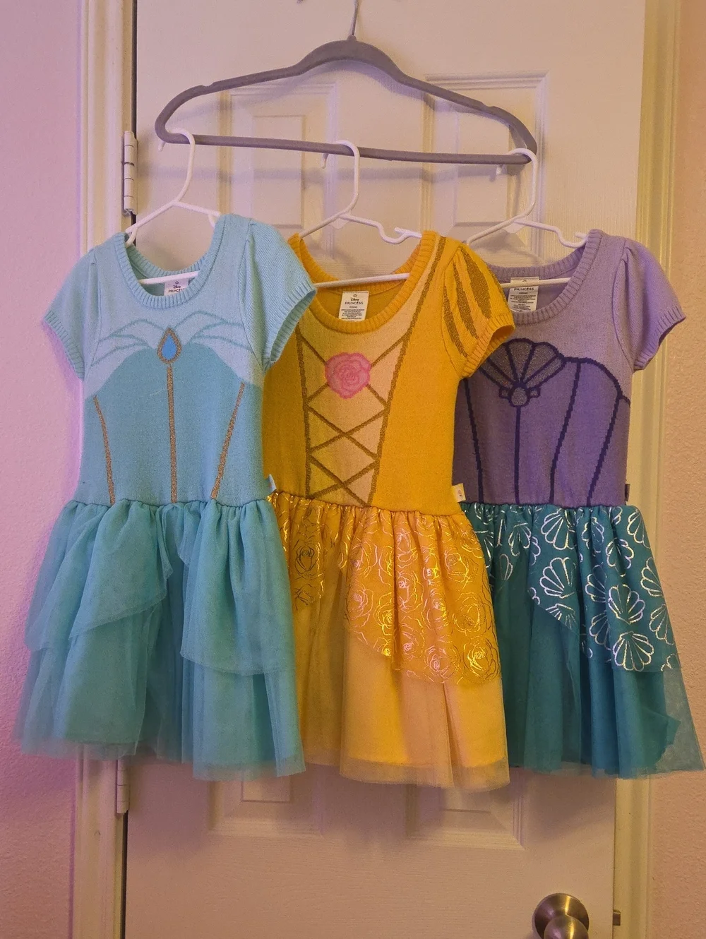Disney Princess Dress Set - Aqua, Yellow, Purple